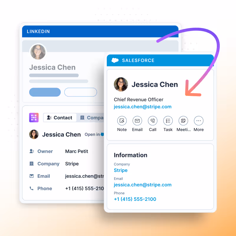 import LinkedIn contact to Salesforce