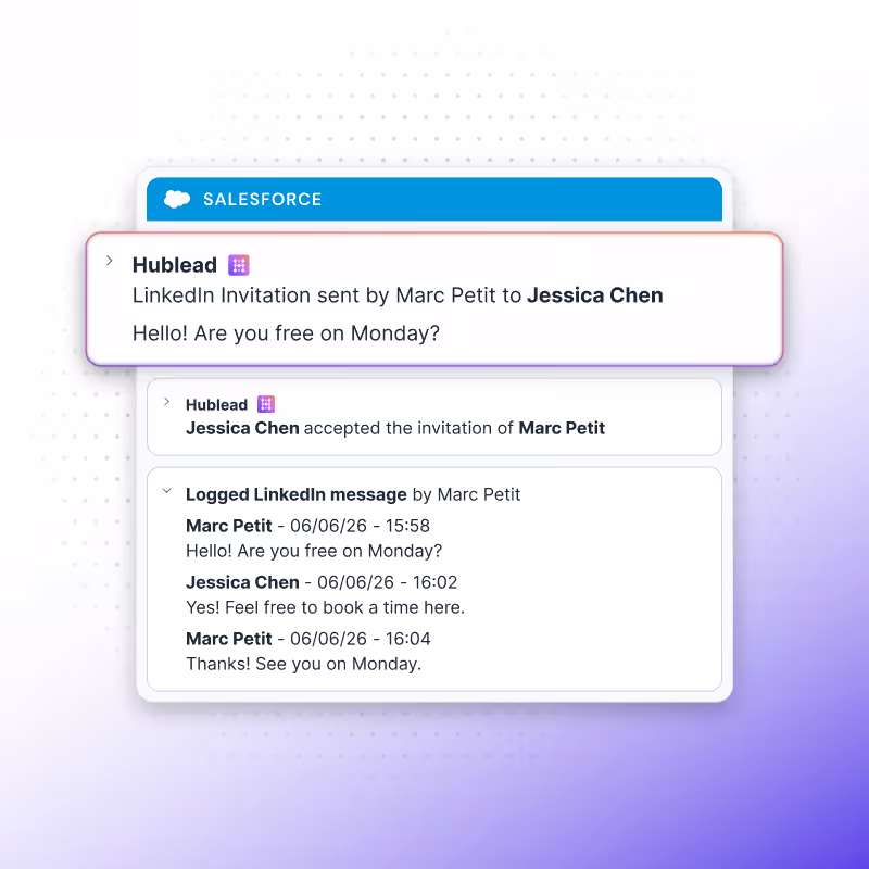 Sync LinkedIn activities to Salesforce