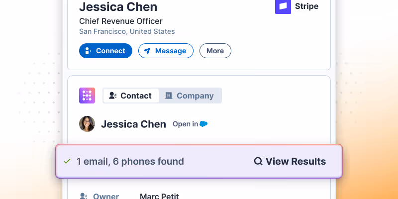enrich LinkedIn contact for Salesforce users